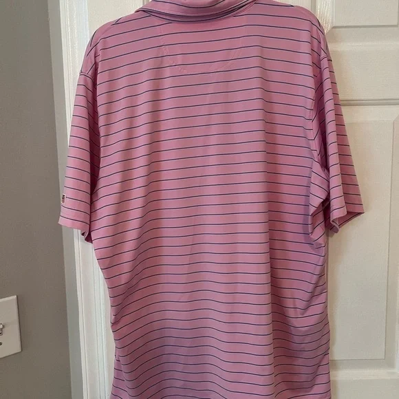 Fairway & Greene Pink Striped Golf Shirt - Picture 6 of 6